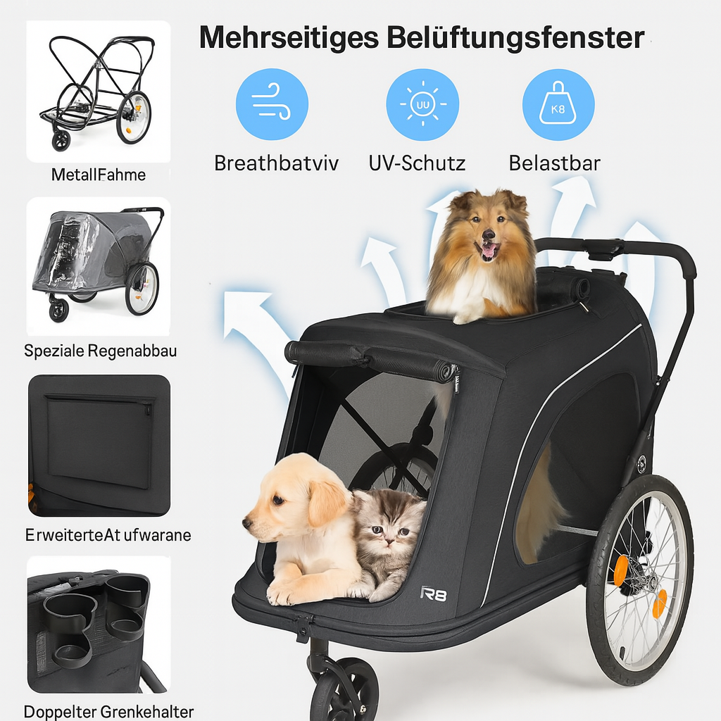 R8 Faltbarer Haustierwagen - Beberoad