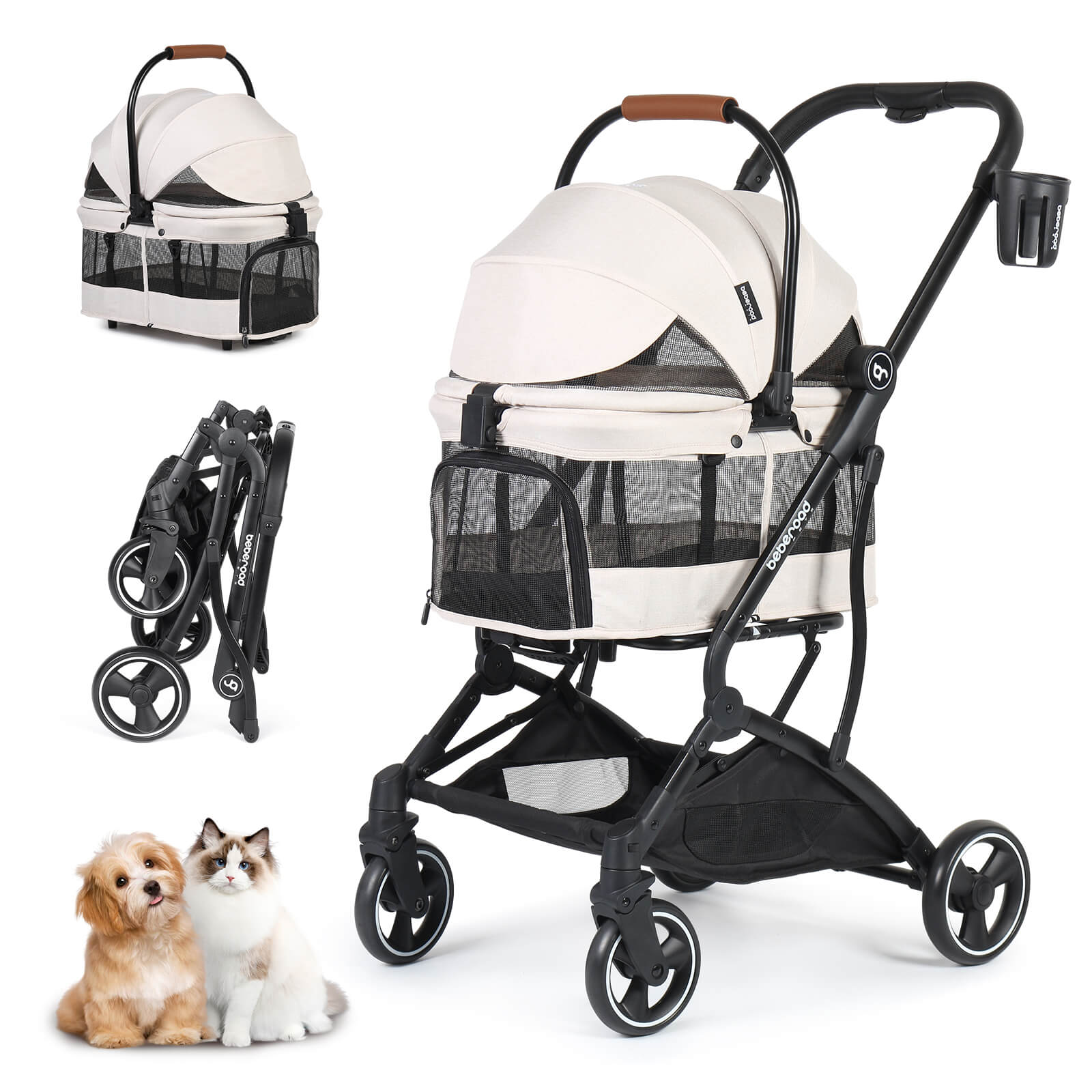 Beberoad T3 3-in-1-Kinderwagen für Haustiere - Beberoad