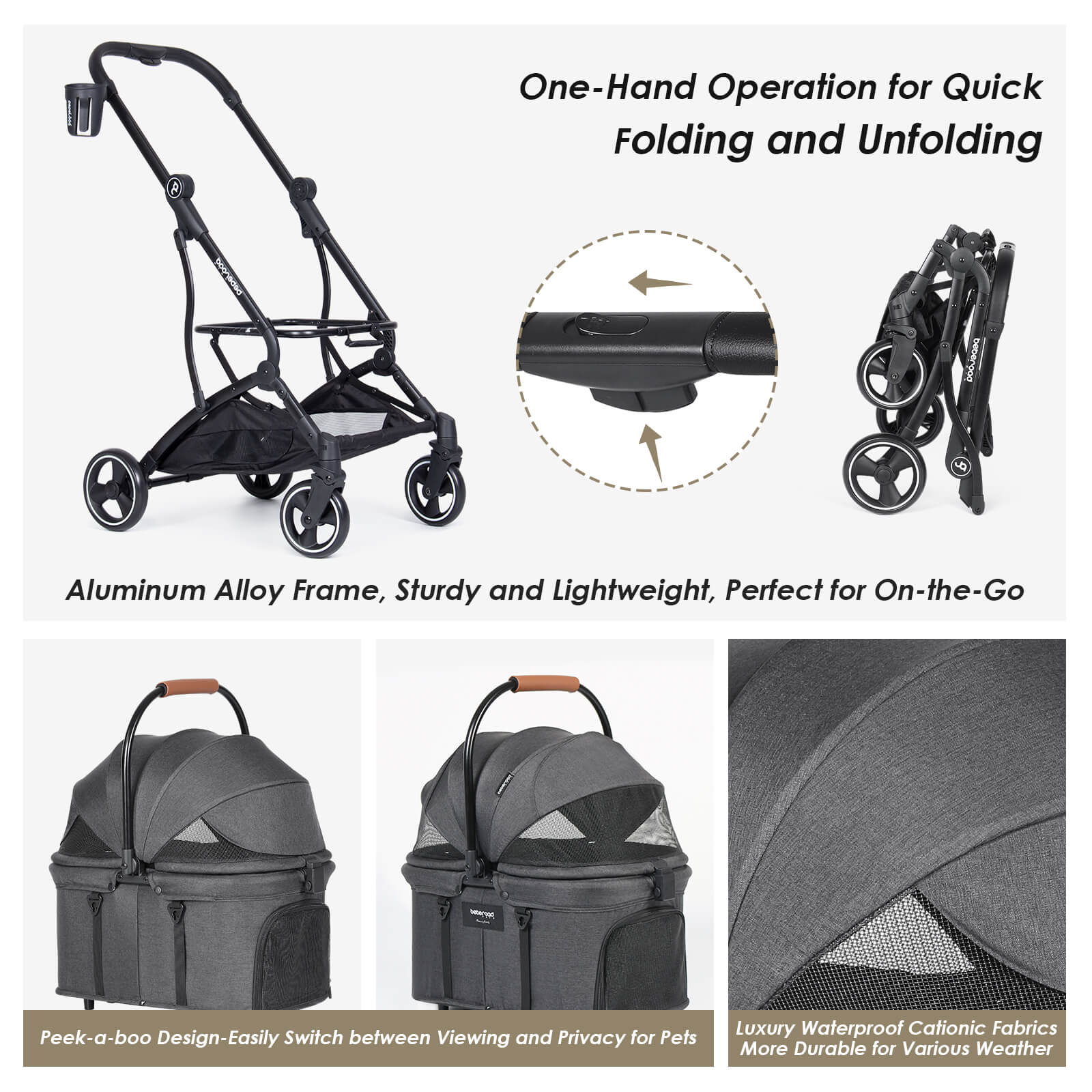 Beberoad T3 3-in-1-Kinderwagen für Haustiere - Beberoad