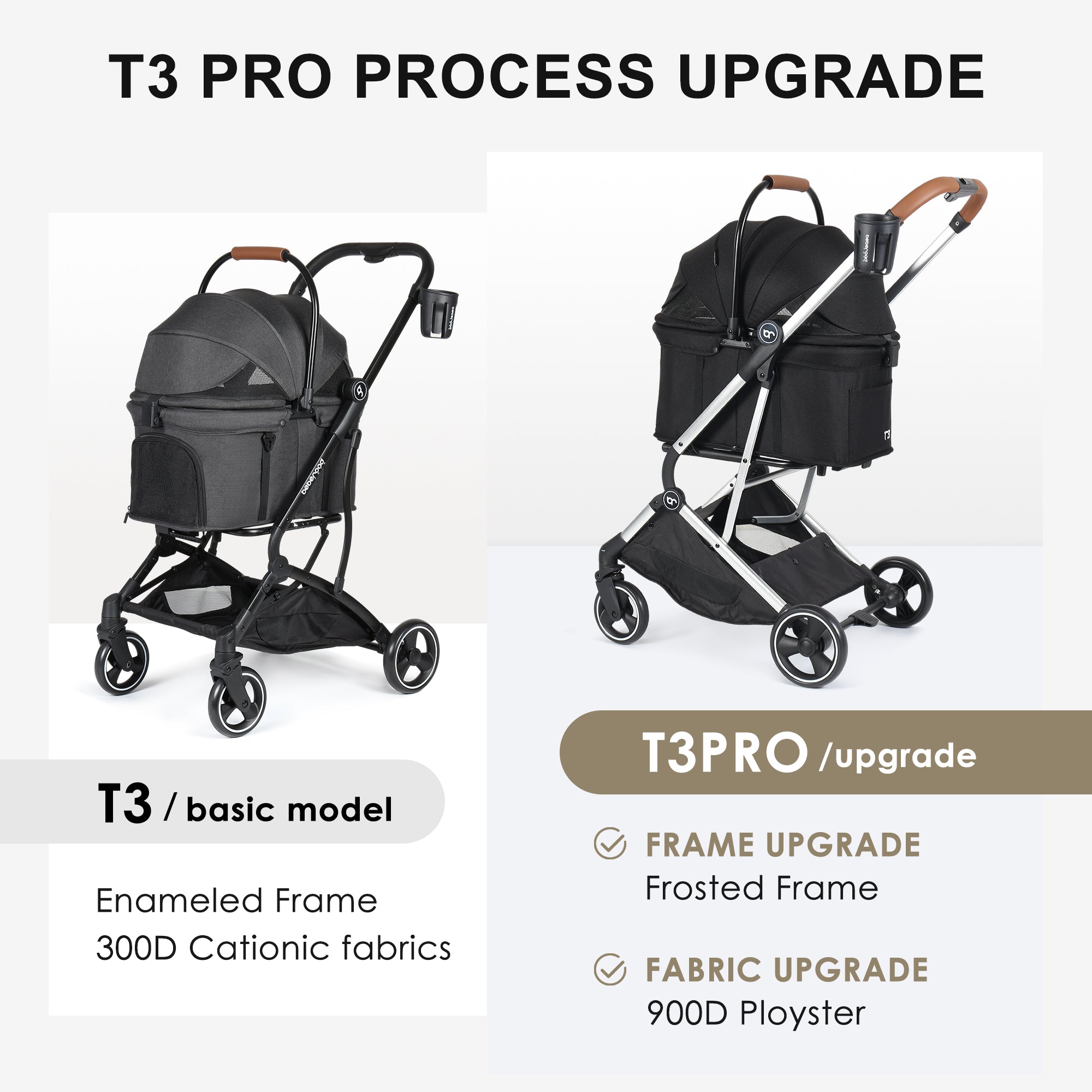 Beberoad T3 Pro 3-in-1-Kinderwagen für Haustiere - Beberoad