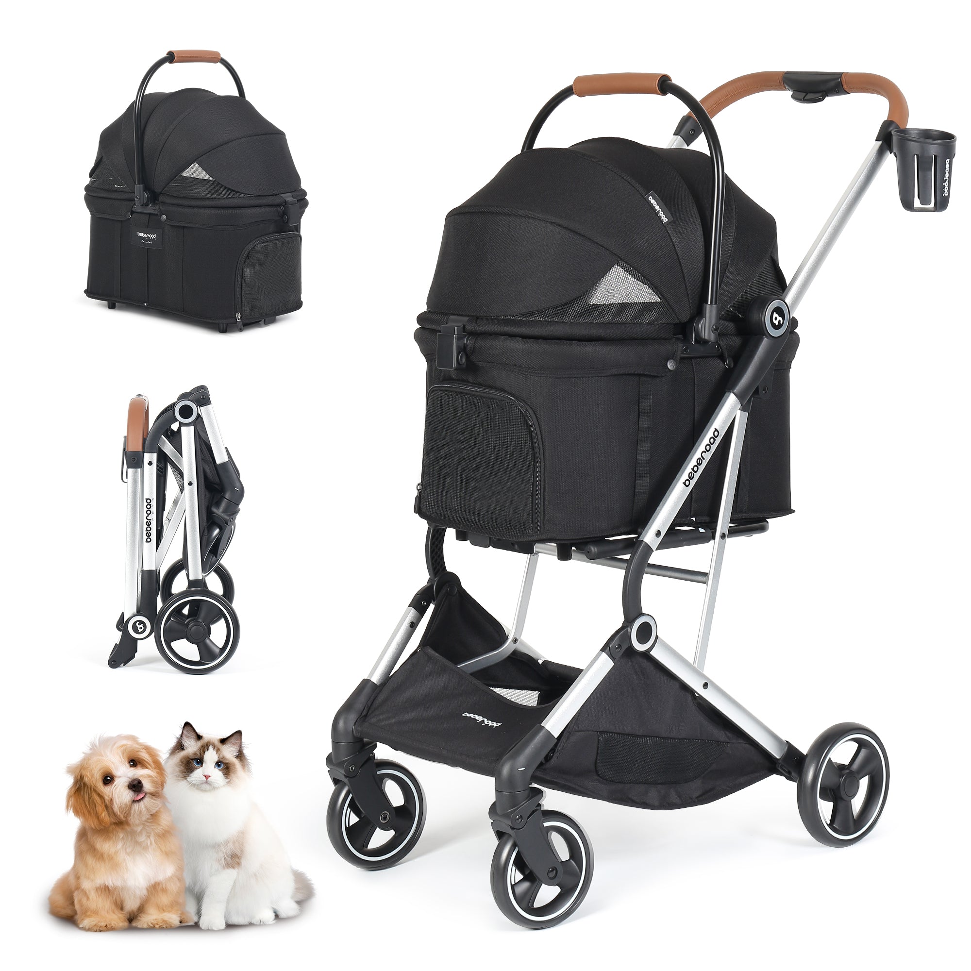 Beberoad T3 Pro 3-in-1-Kinderwagen für Haustiere - Beberoad