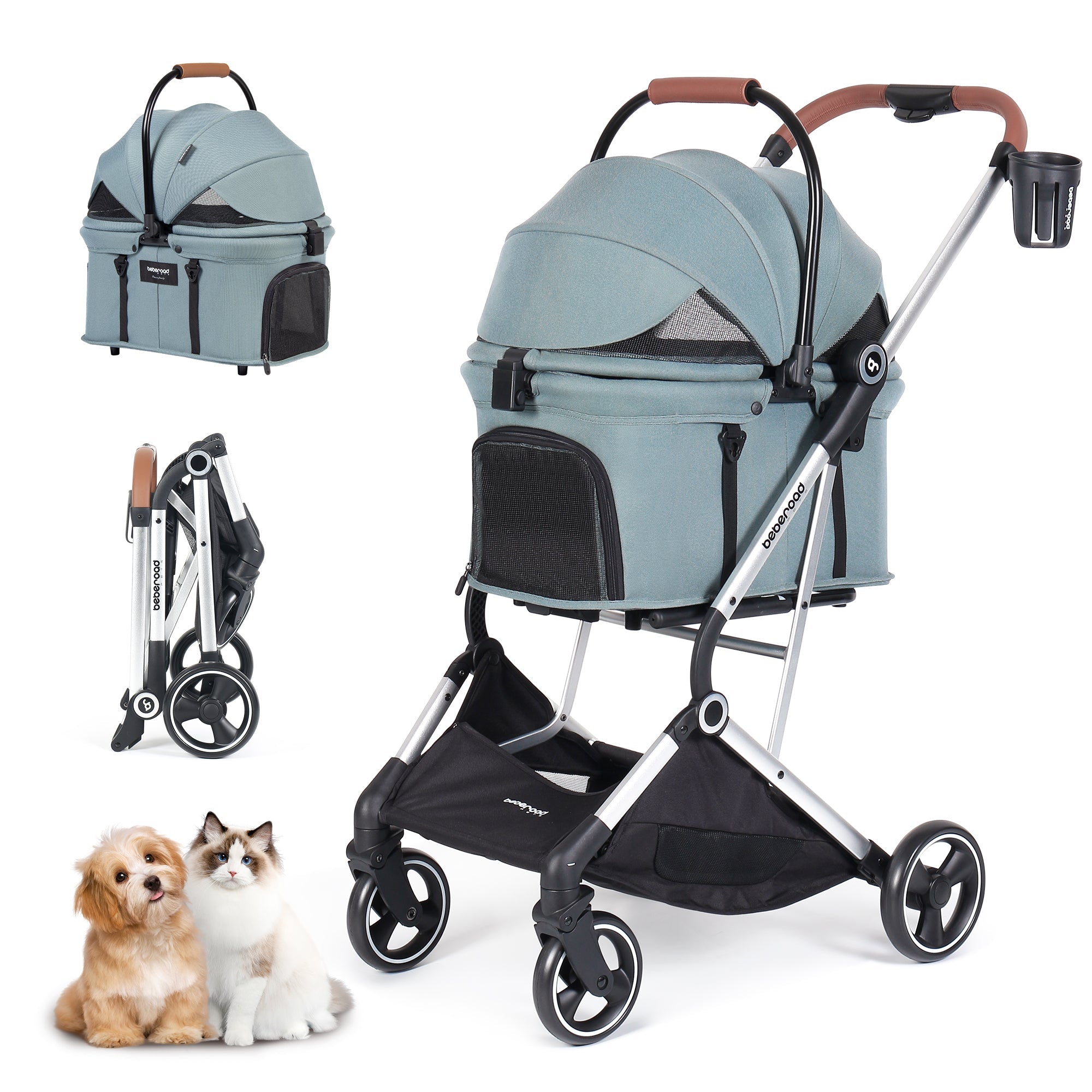 Beberoad T3 Pro 3-in-1-Kinderwagen für Haustiere - Beberoad