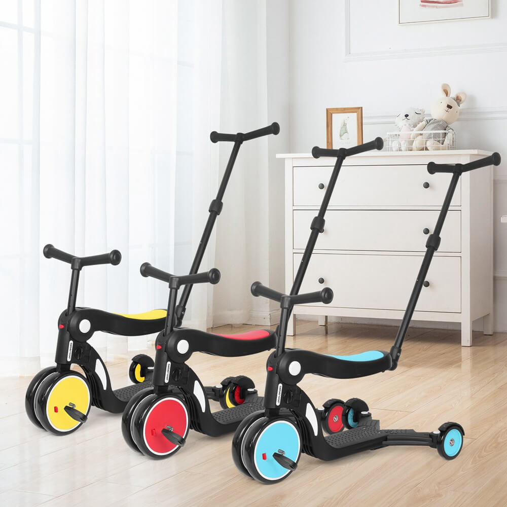 Beberoad 5-in-1 kids scooter with push bar.