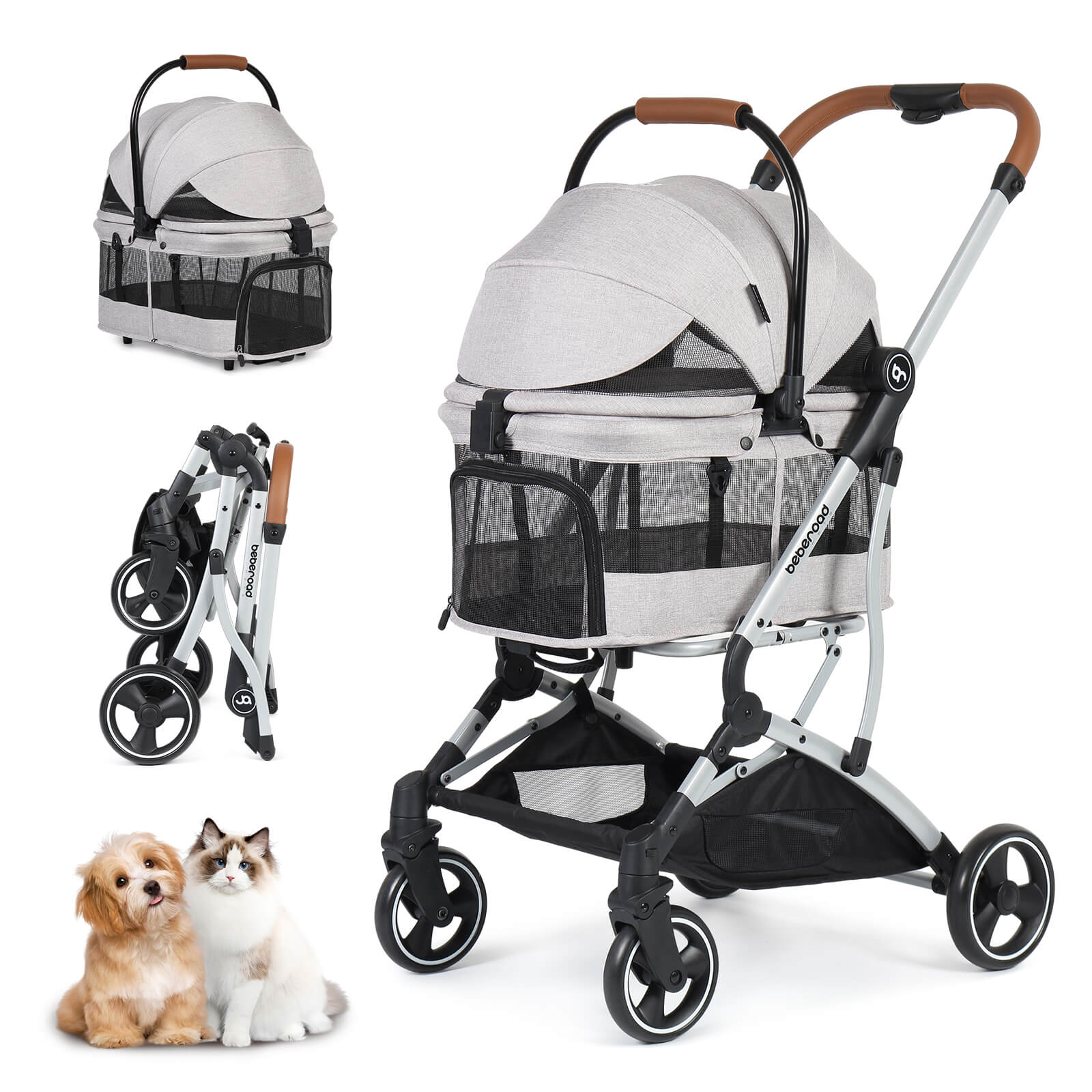 Beberoad T3 3-in-1-Kinderwagen für Haustiere - Beberoad