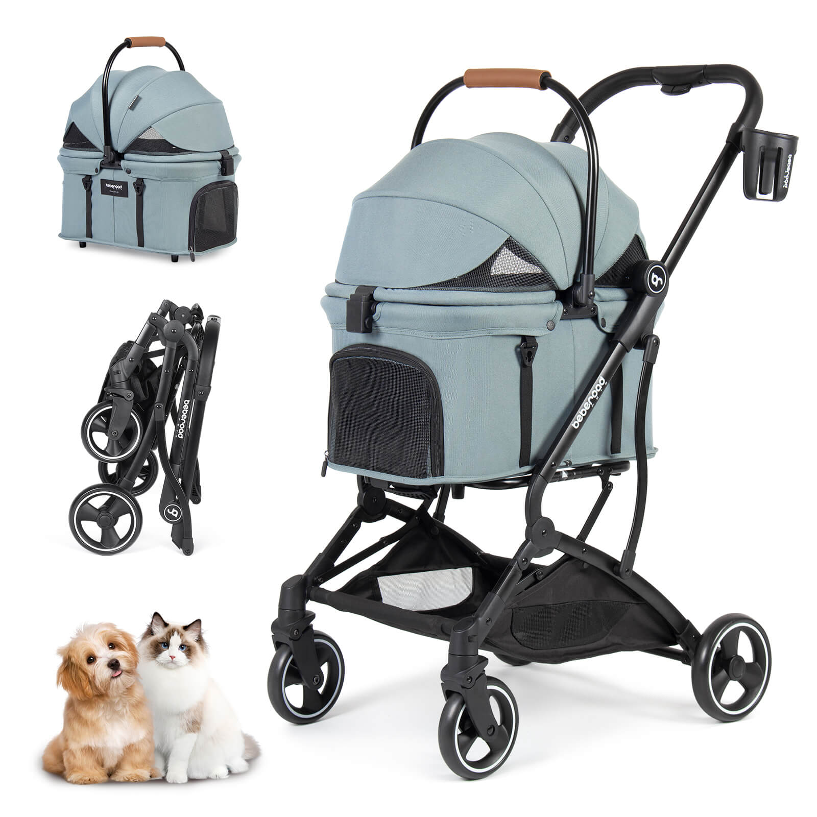Beberoad T3 3-in-1-Kinderwagen für Haustiere - Beberoad